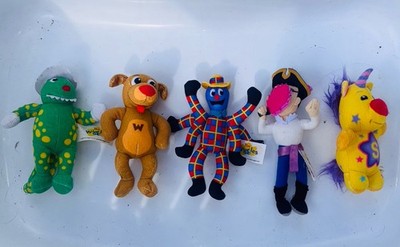 Rare Official The Wiggles TV Show Set Of 5 Soft Mini Plush Animal Characters