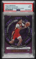 2023 Obsidian Orbital Electric Etch Purple Flood 43/49 Jordan Hawkins PSA 9 14dq