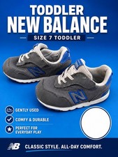 New Balance Unisex Toddler Low Top Suede/Mesh Sneakers 7 Gray/Blue/White