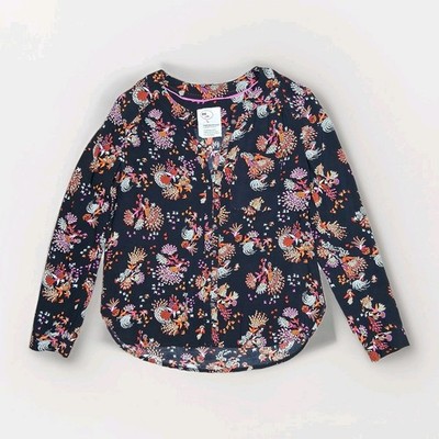 52 Conversations Anthropologie Womens Top Size 6 Blouse Paisley Whimsical Art