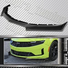 3PCS Front Bumper Spoiler Lip for 2016-2024 Chevy Camaro (Carbon Look)