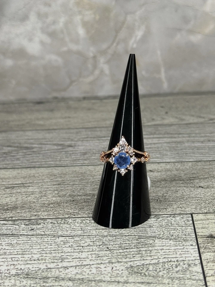 BP Ring RBP6393 “Shes Intricately Divine” Lab Created Ocean Blue Quartz RG SZ 7 - Image 4 of 4