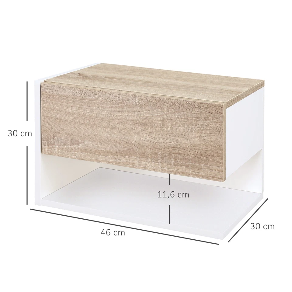 HOMCOM Table de chevet 46x30x30cm Multicolore - Photo 4/4