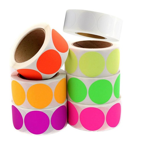 Rollo de papel multicolor multiusos no tóxico 500 piezas hágalo usted mismo etiqueta adhesiva