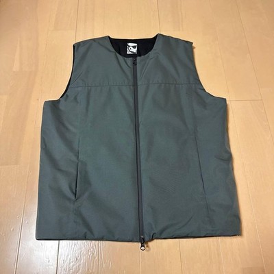 GR10K Insulated Padded Vest Coal Grey Size S Double Zip