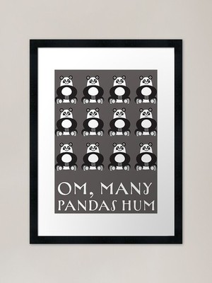 Om Many Pandas Hum Gerahmter Kunstdruck Gerahmtes Wandbild Poster Leinwanddruck Bild