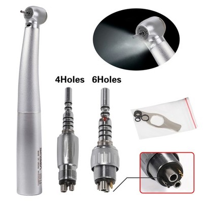 SKYSEA Dental Fiber Optic Led Handpiece Turbine Fit KAV 4/6Hole Coupler NEW