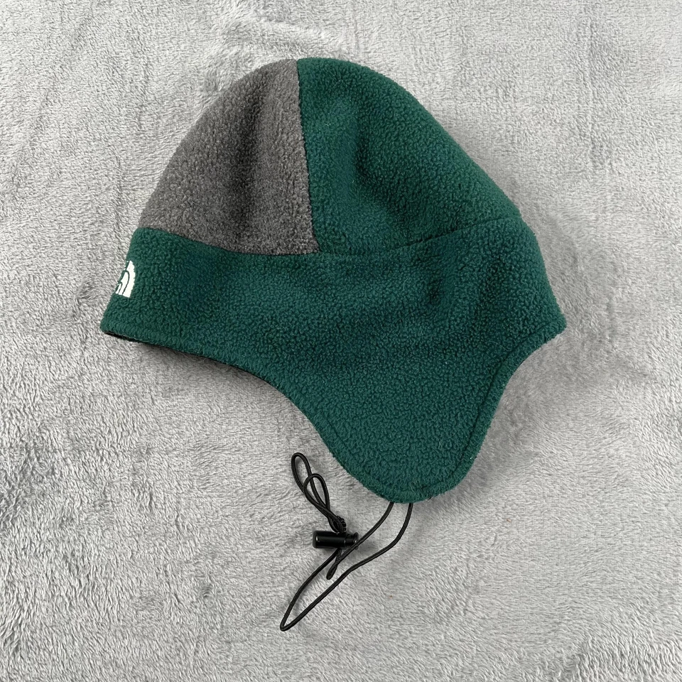 Gorro ajustado The North Face para hombre verde gris polar oreja solapa trampero invierno Foto 4 de 4