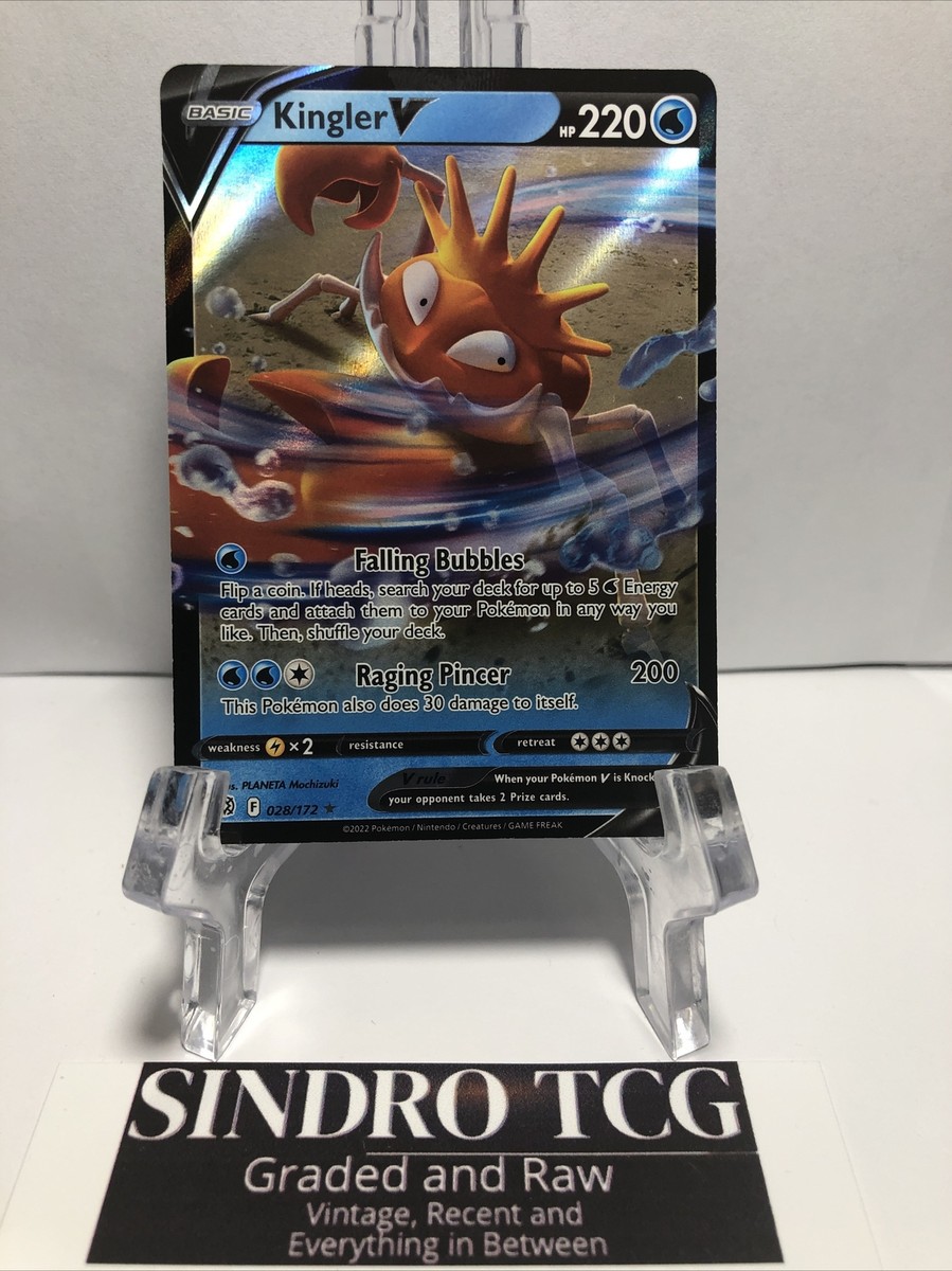 Kingler V 028/172 Brilliant Stars Pokemon TCG Ultra Rare Card NM