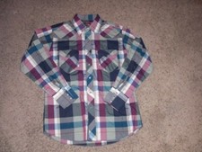 Vintage WRANGLER plaid pearl snap button western long sleeve shirt men's Medium