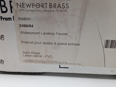 Newport Brass 2490/04 Keaton Bathroom Faucet Widespread Metal Lever, Satin Brass