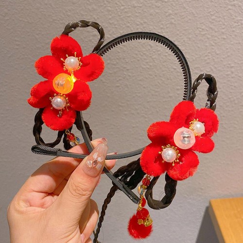 Chinese Traditional Style Hair Hoop Multi-functional Cute Pom Hair Accessor Y7N2 - Picture 14 of 27