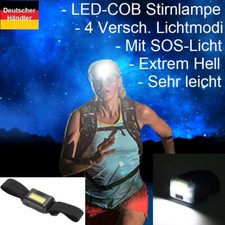 2x LED Kopflampe Stirnlampe Stirn Lampe leicht Joggen Laufen Sport Kopf NEU