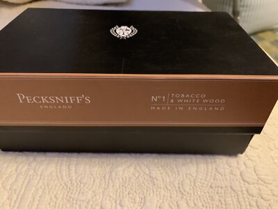 pecksniffs tobacco and white wood Pecksniff's Tobacco & White Wood Candle Set Of 2 In Box 3.8 Oz Each See  Pics