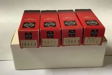 1 PAIR  Matsushita Tube ECC81 Nos 12AT7  Slanting Getter Mullard Tool Strong New