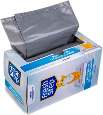 Fresh Step Drawstring Cat Litter Box Liners, Unscented, Size Large, 30'' X 17'' |