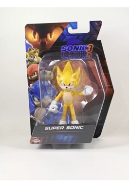 Sonic The Hedgehog 3 Movie SUPER SONIC 5'' Figure 2024 Jakks Pacific Wave 2 Toy