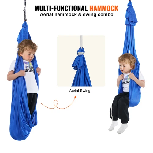 Indoor Sensory Swing for Kids with Special Needs Therapy Autism Hammock Set Gift - Picture 11 of 30