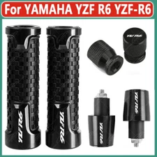 7/8" 22MM+24MM For YAMAHA YZF-R6 Handlebar Grips Handle Bar End Cap Tire Valve
