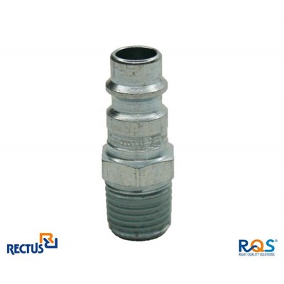Rectus plug male thread 1/4'' w/o valve air connection 0 35 bar -20°C up to+100°C