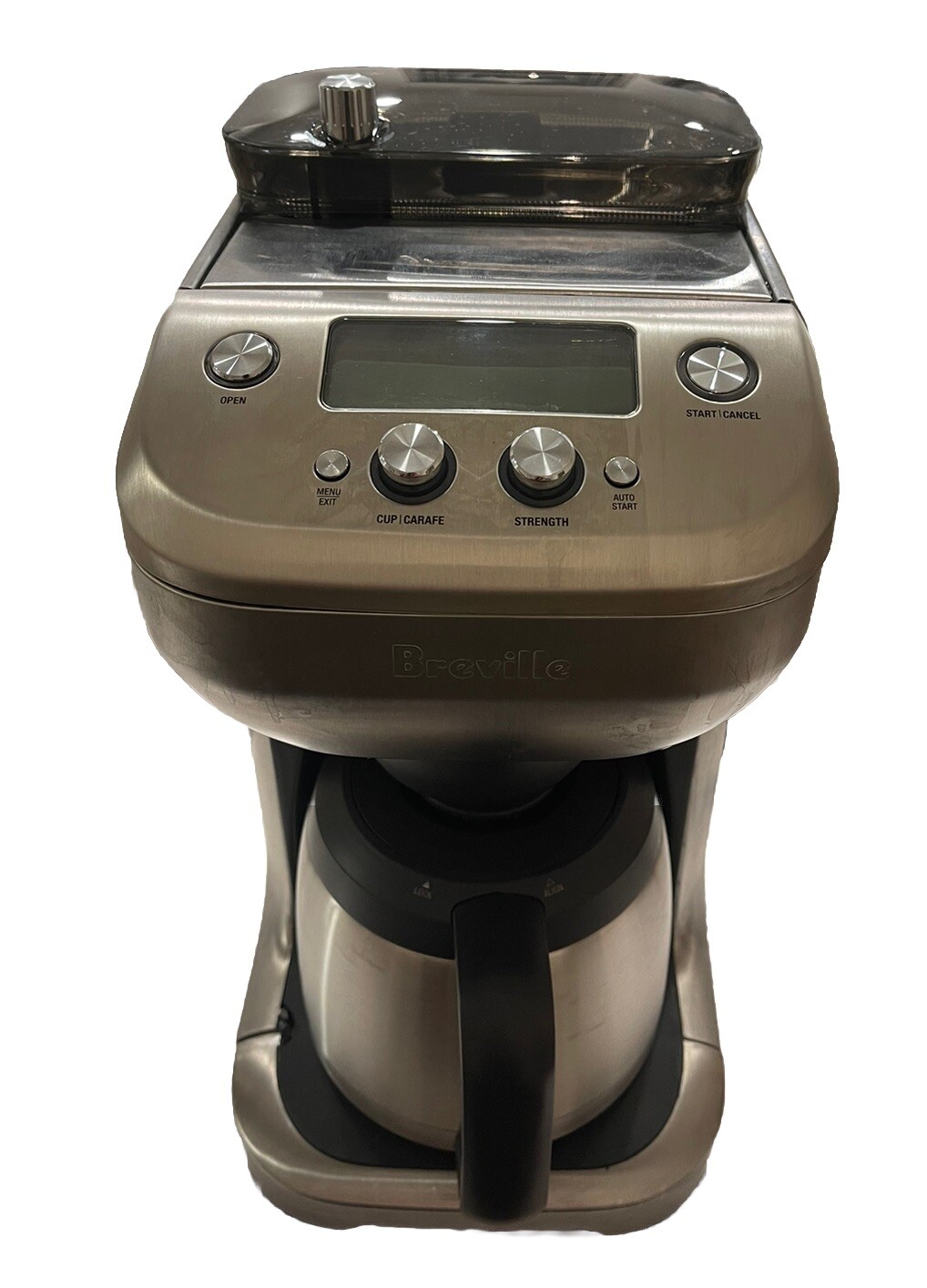 BREVILLE 12 CUP GRIND CONTROL DRIP COFFEE MAKER, BDC650BSS READ