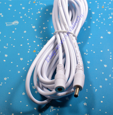 5M 16ft IP CCTV Camera DC Power Adapter Extension Cable Cord Foscam Apexis White