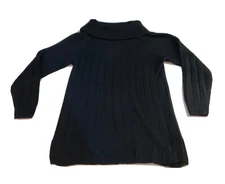 Vtg Carriage Court Sweater Silk Angora Blend Black Turtleneck Women’s Sz M