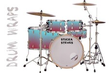 Drum Wrap Percussion Shell Cover Bass Kick Snare Tom DIY- Cranberry Teal 1157