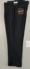 MENS 38 32 AXIST PLEATED AND CUFFED DRESS PANTS CHARCOAL NWT