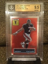 2001 Topps Heritage Michael Vick Retrofractor /556 Graded BGS 9.5 Gem Mint POP 5