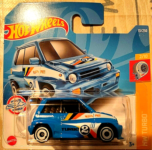 ´85 HONDA CITY TURBO II HOT WHEELS 2022 HW TURBO 2/10 hcw74-m521 G1 21A Mattel - Imagen 6 de 9