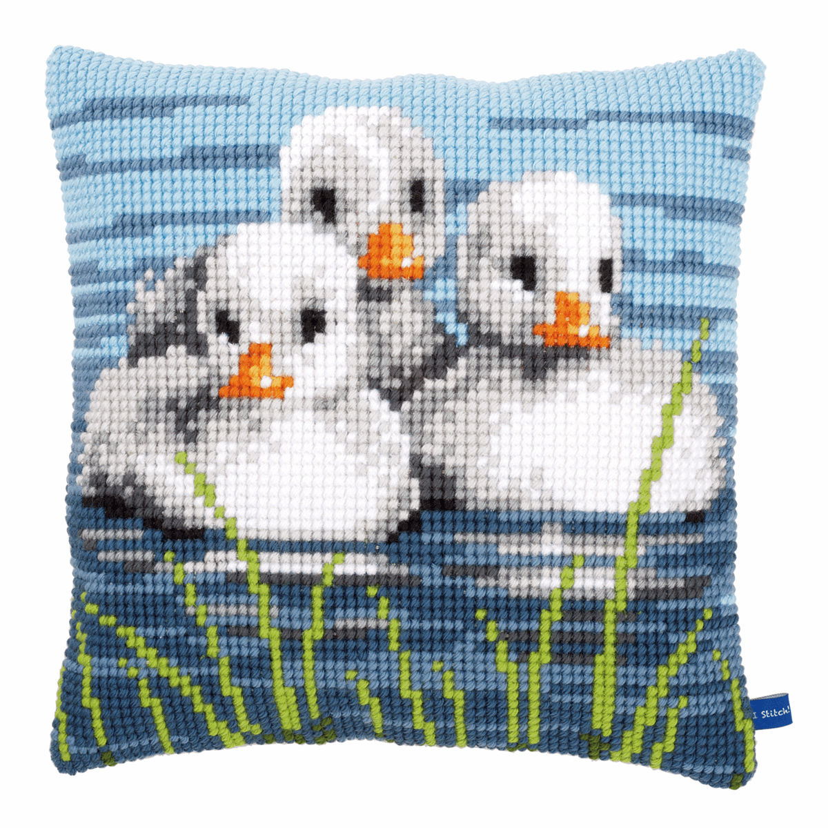 Vervaco Cross Stitch Kit: Cushion: Ducklings in the Water - Image 3