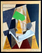 Juan Gris - Lithographie COA Original Nummeriert Handbemalt Sign. op Gestempelt