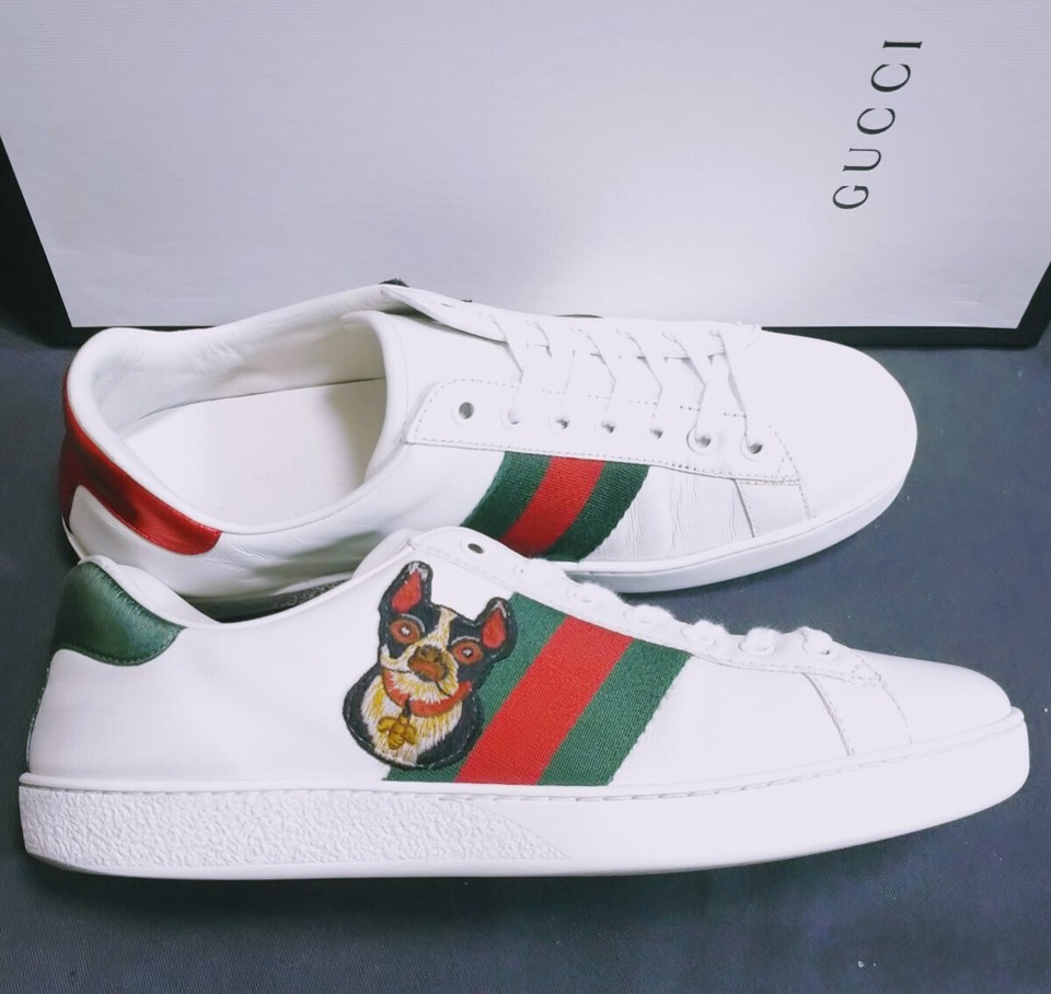 Gucci Sneakers Ace Limited White with Dog Patch 26.5cm eBay