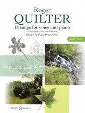 Roger Quilter 18 Songs for Voice and Piano Voice NEW 048012254