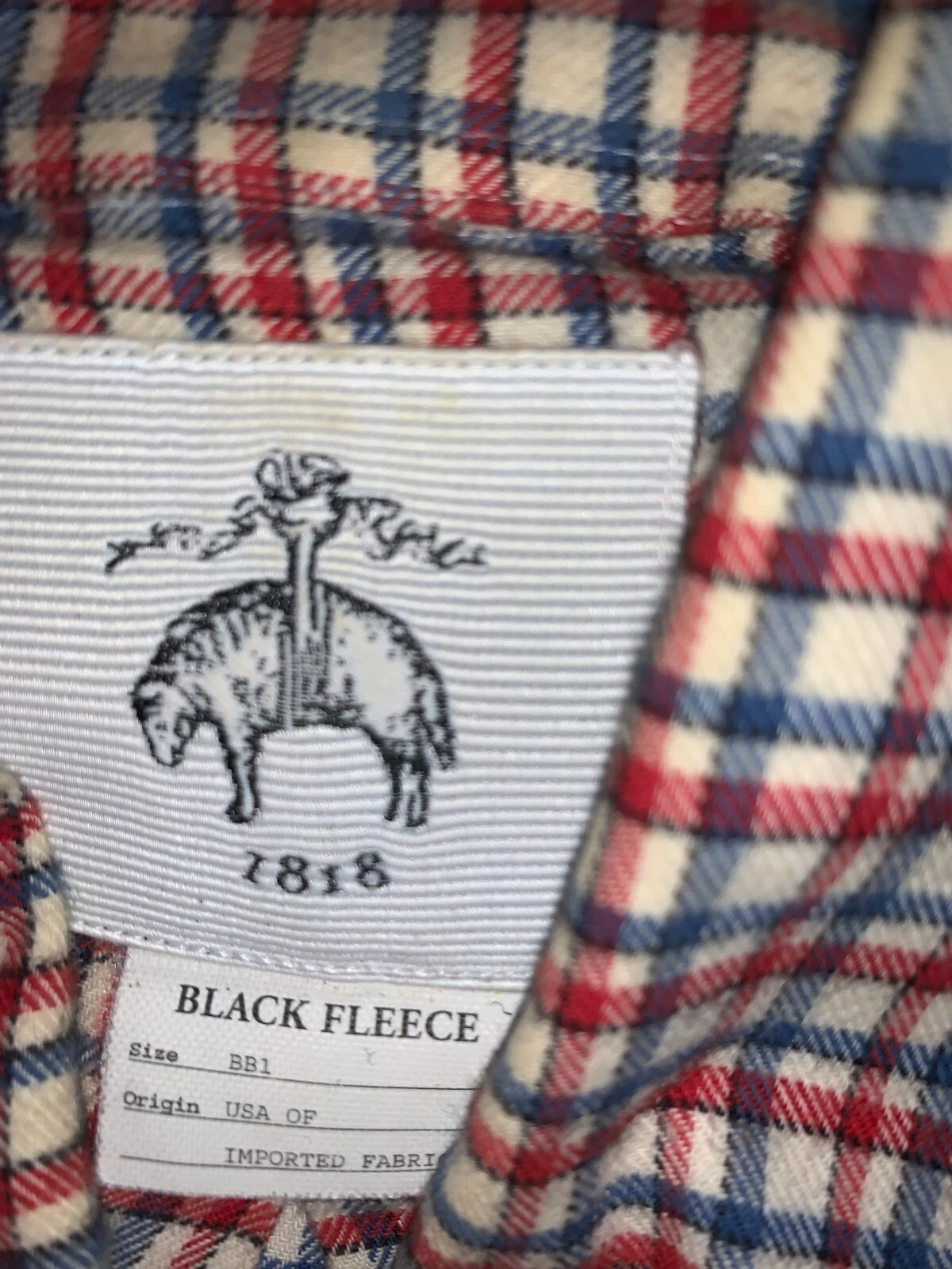 Camicie Brooks Brothers in pile nere in BB1 di Thom Browne