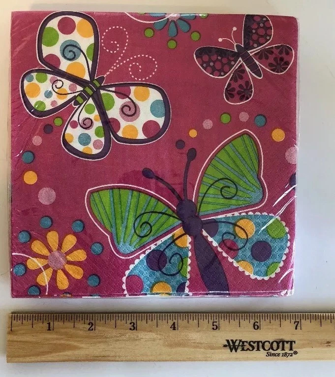 Guardanapos borboleta primavera verão aniversário casamento evento almoço renascimento - Imagem 3 de 4