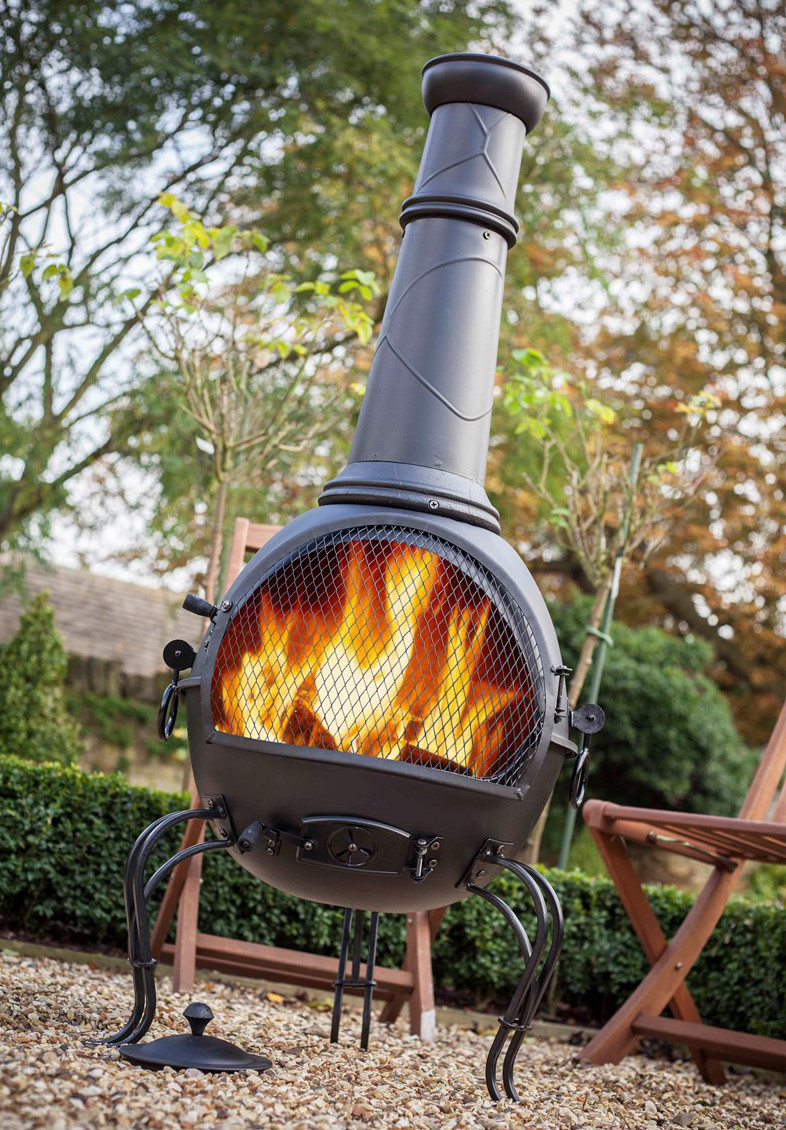 Steel Chiminea Chiminea Patio Heater Wood Burning Outdoor Chiminea