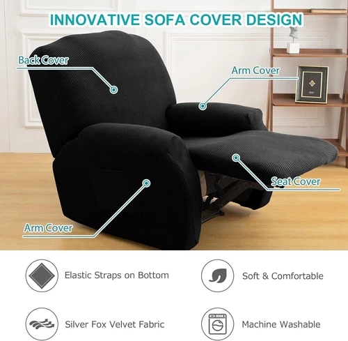 Elastischer Relaxsessel 1-Sitzer Sofa Bezug Schoner Liegesessel Bezug Schoner - Bild 54 von 56