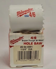 Milwaukee Super Tough Bi-Metal 4/6 Hole Saw Blade 1 5/8" 27mm 49-56-091