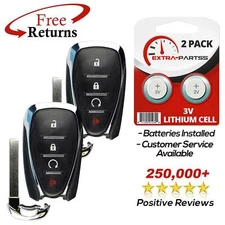 2 Remote Key Fob 4btn Remote Start for 2018 2019 2020 Chevrolet Sonic