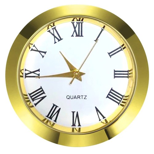Mini Clock Insert 1-1/2 Inch (37 mm) Round Quartz Movement Miniature