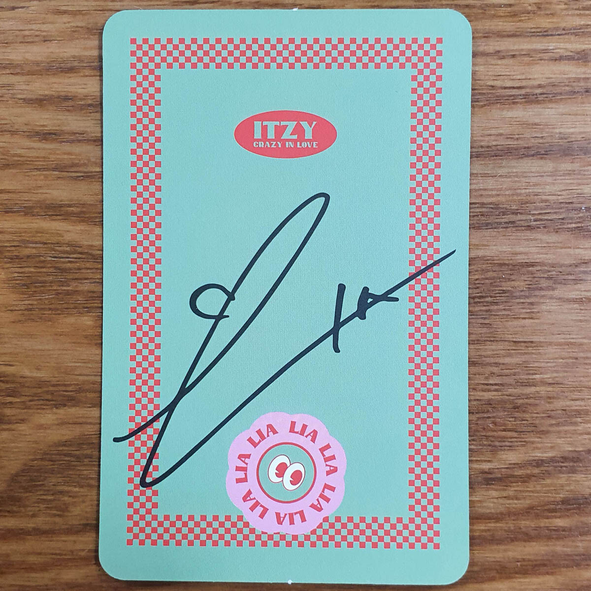 Lia Official Photocard Itzy 1st Album Crazy In Love Special