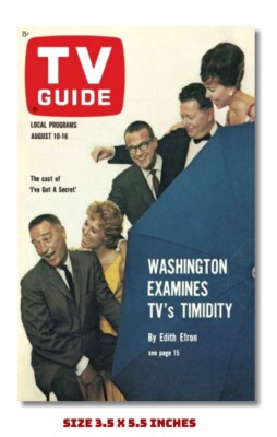 I'VE GOT A SECRET CAST FRIDGE MAGNET 1963 TV GUIDE COVER 3.5 X 5.5 ''