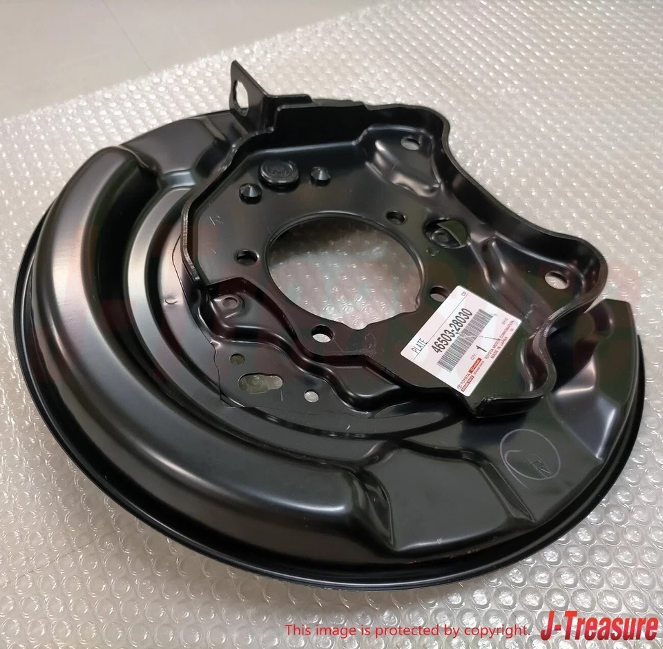 Placa de freno de estacionamiento genuina Toyota Sienna GSL20 04-10 subconjunto diestro 46503-28030 OEM Foto 3 de 4