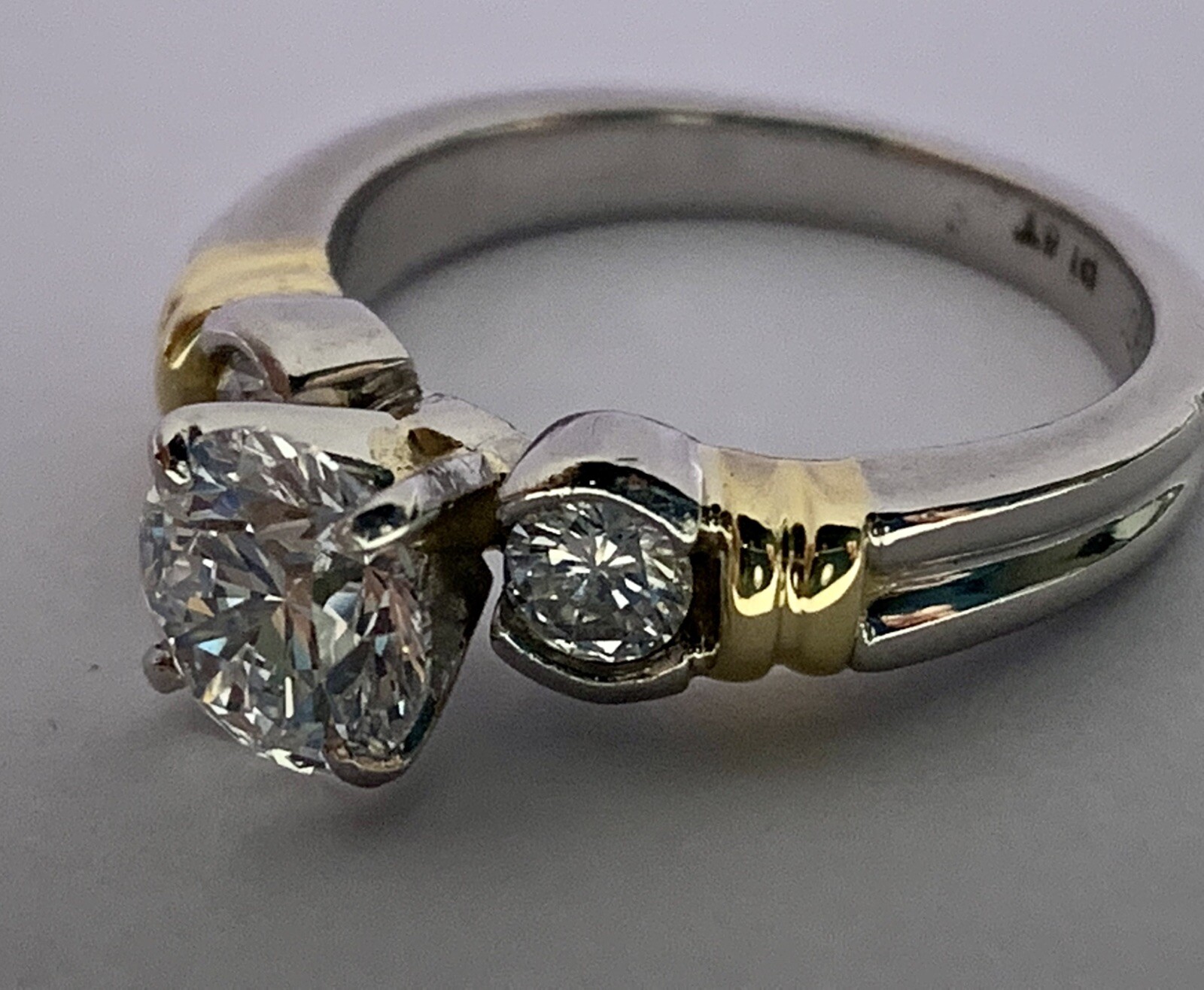 Solid Platinum Diamond Ring Solitaire E VS1  CVD … - image 4