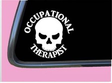 Occupational Therapist Sticker Boy Skull TP 1275 vinyl 6" Decal OT
