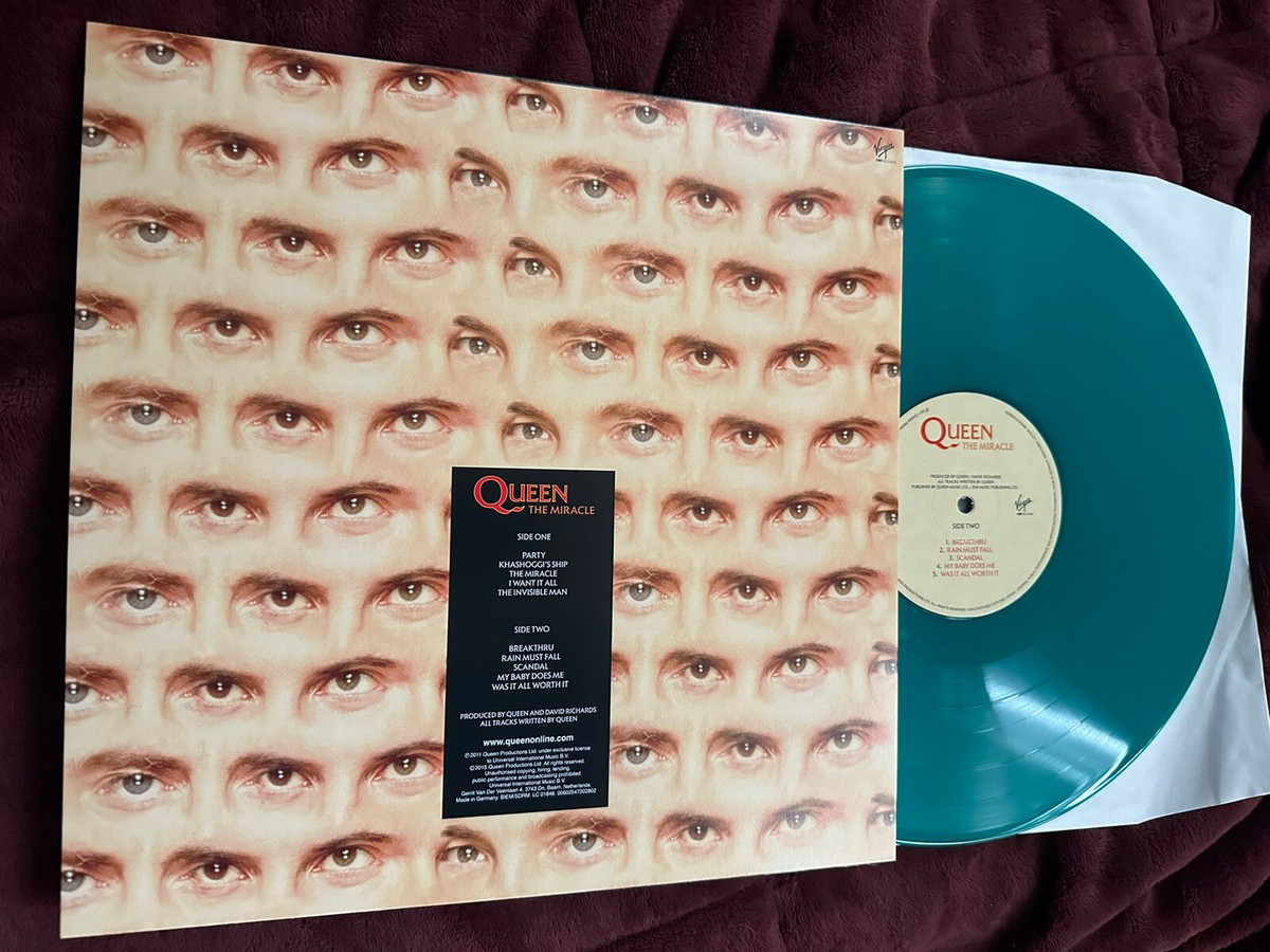 Queen THE MIRACLE Studio Collection TEAL Colored LP Vinyl Record