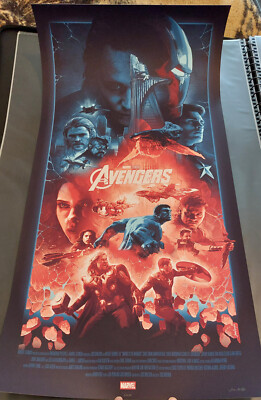 Marvel ''The Avengers'' Print Poster by John Guydo 18x36 - AP Signed #80