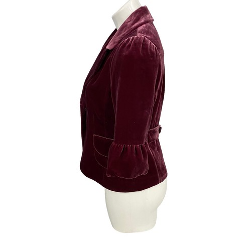 Blazer Halógeno Mujer Mediano Rosa Terciopelo Trabajo Oficina Fiesta Manga Campana Informal - Imagen 13 de 16